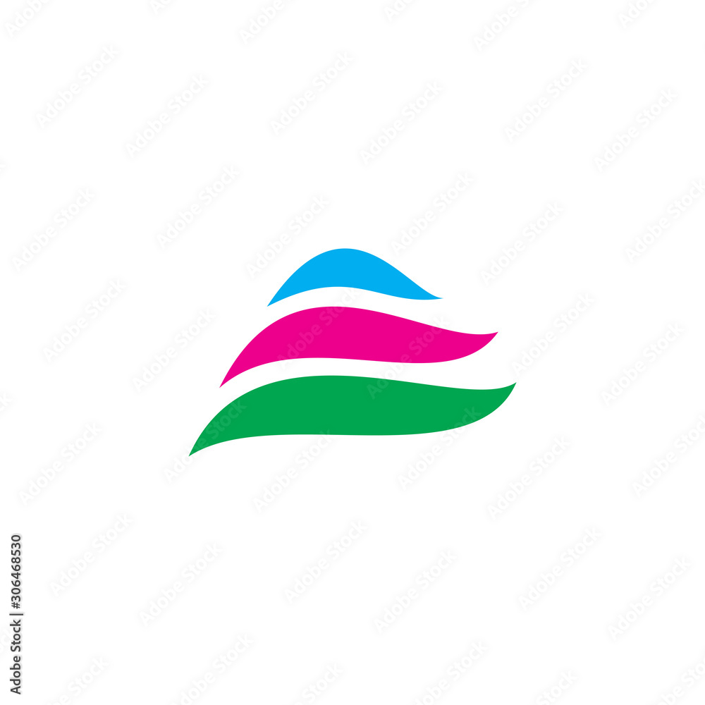 Obraz premium creative color wing logo design
