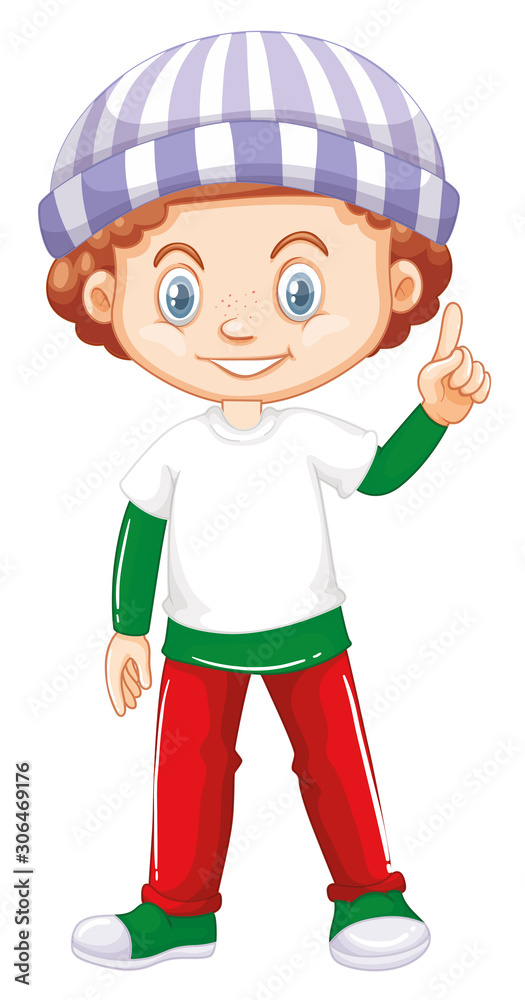 Cute happy smiling child isolated on white background