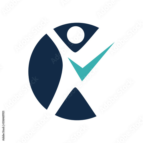 Sport medical center logo design vector illustration. athlete recovery rehab symbol sign isolated