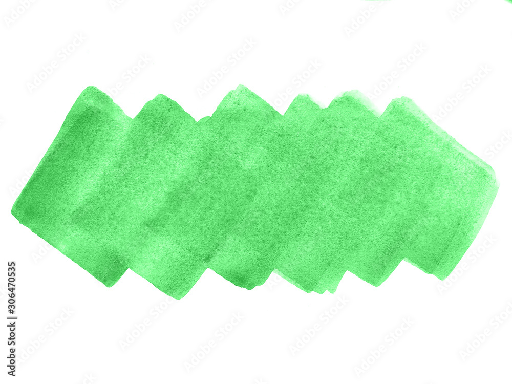 Fototapeta premium Green watercolor scribble texture. Abstract watercolor on white background. Green abstract watercolor background. It is a hand drawn.