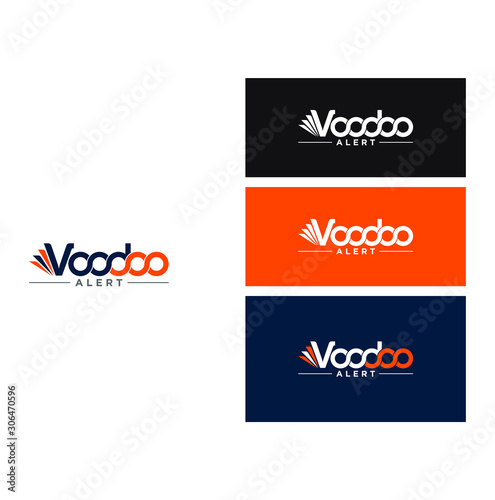 Letter v for business cards - Vector