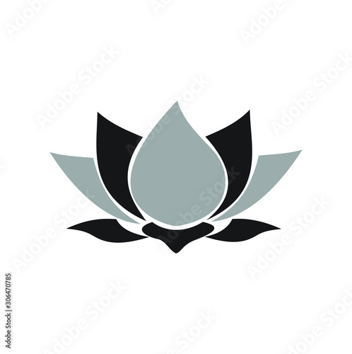Silhouette lotus flower for design inspiration - Vector