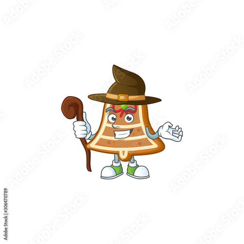 Happy Halloween Witch bell cookies cartoon character style