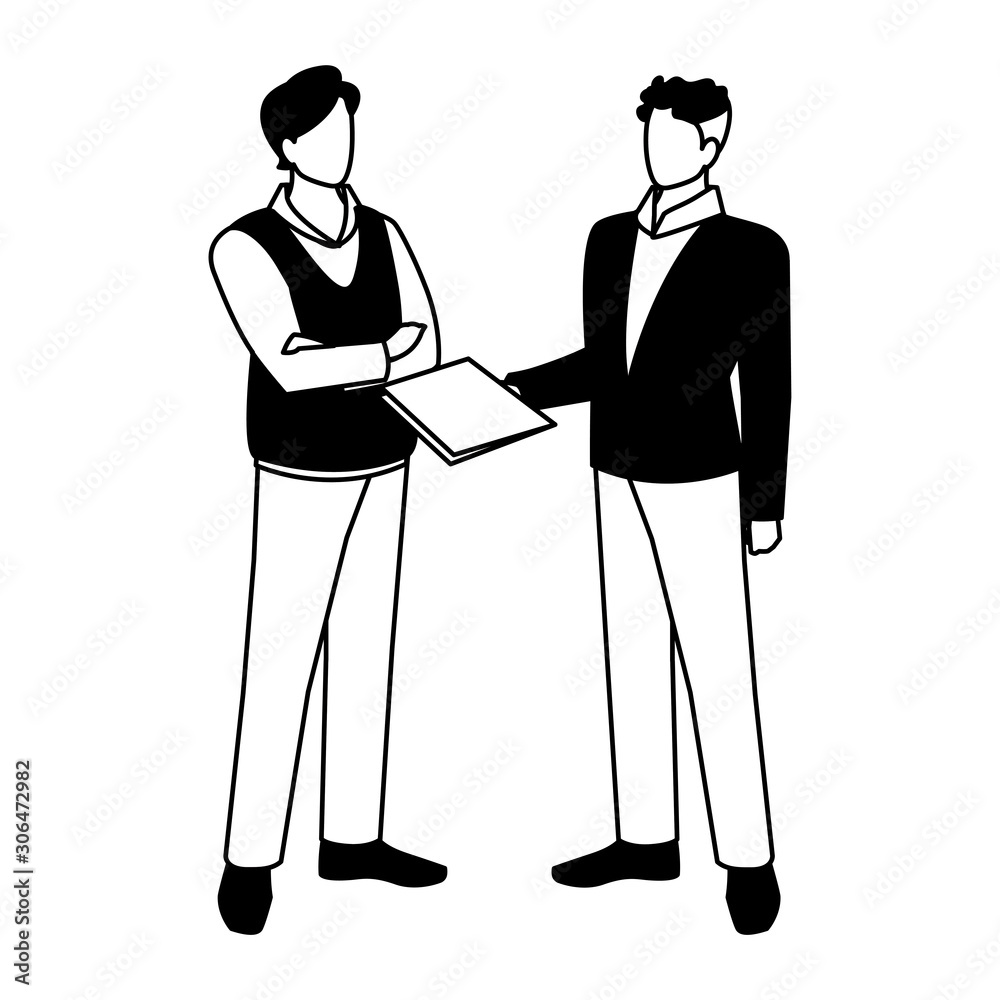 businessmen standing with various views, poses businessmen standing with various views, poses