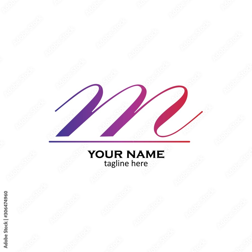 Obraz premium Letter M logo icon design template elements