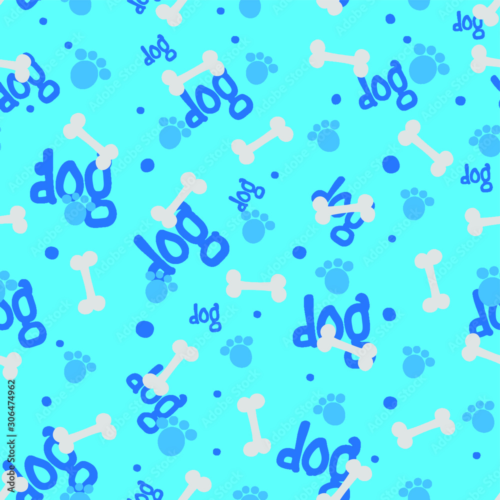 seamless pattern with dog