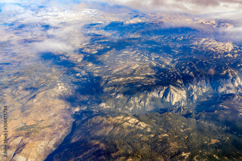 Canvas Print Aerial view of the famous Yosemite Valley