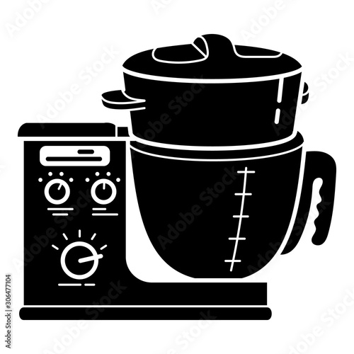 Cook food processor icon. Simple illustration of cook food processor vector icon for web design isolated on white background