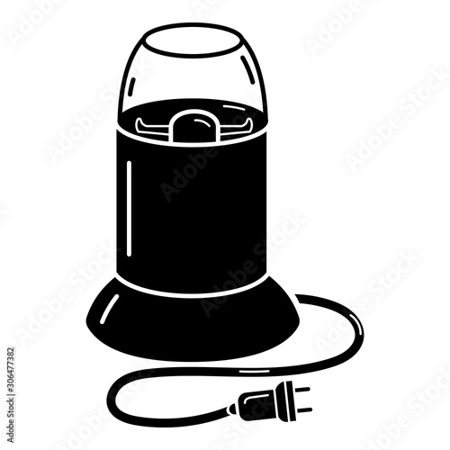 Electric coffee grinder icon. Simple illustration of electric coffee grinder vector icon for web design isolated on white background
