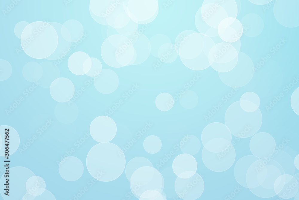Abstract blue color bokeh background.