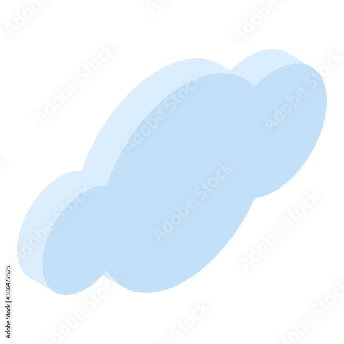 Cloud icon. Isometric of cloud vector icon for web design isolated on white background