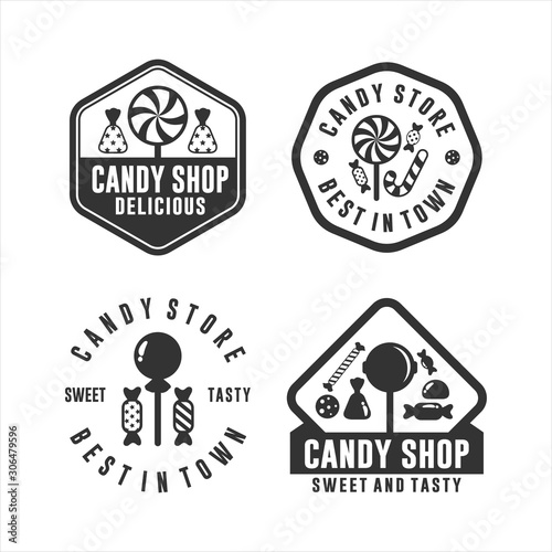 Candy store best in town logos