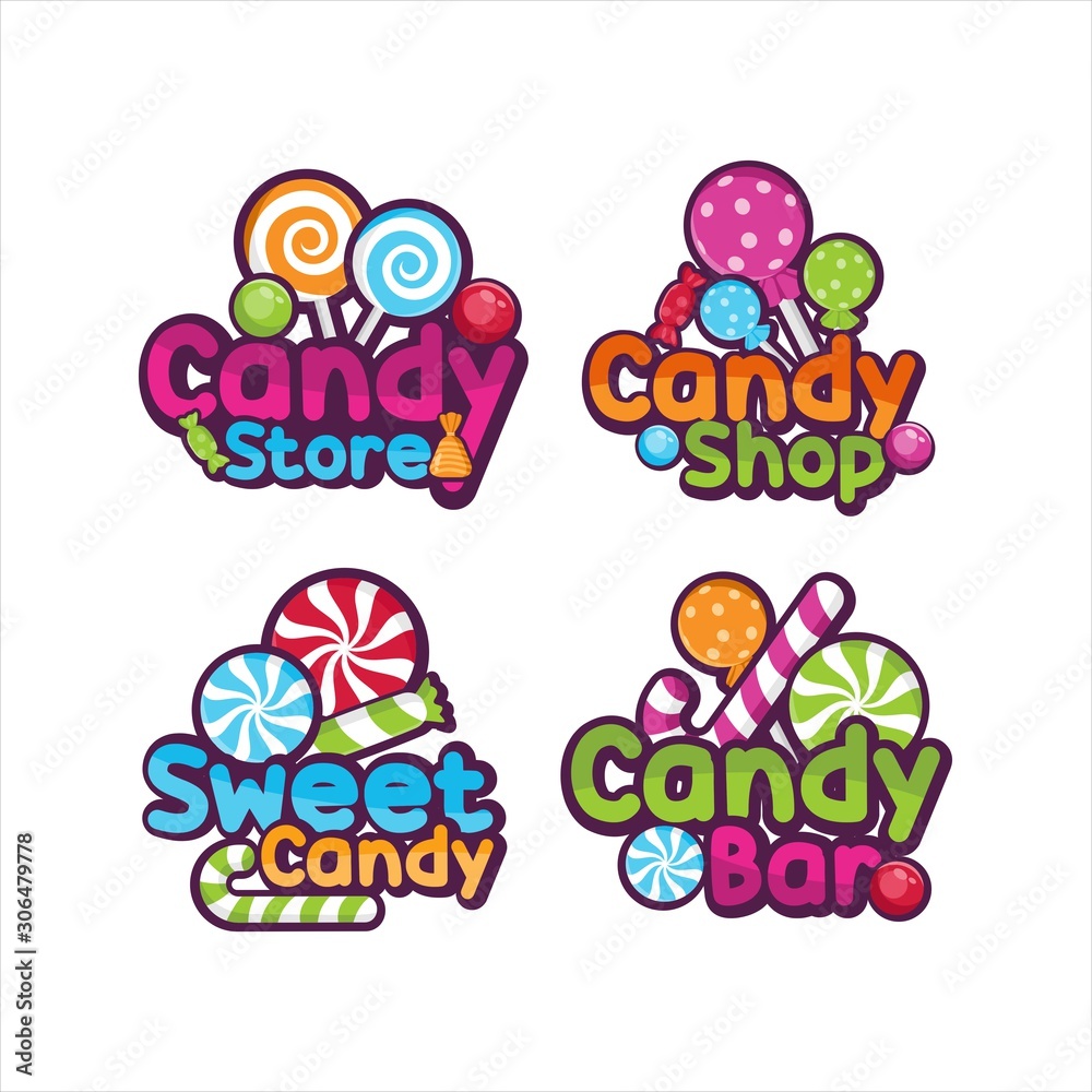 Sweet candy shop Vector design
