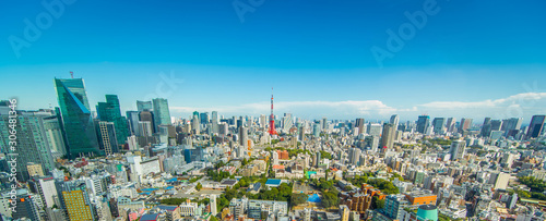 Tokyo city skyline, Japan panorama view
