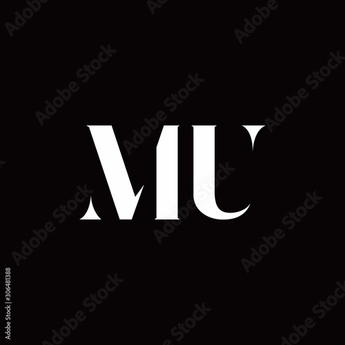 MU Logo Letter Initial Logo Designs Template