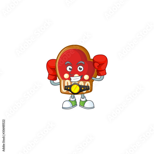 Funny Boxing gloves cookies cartoon character style