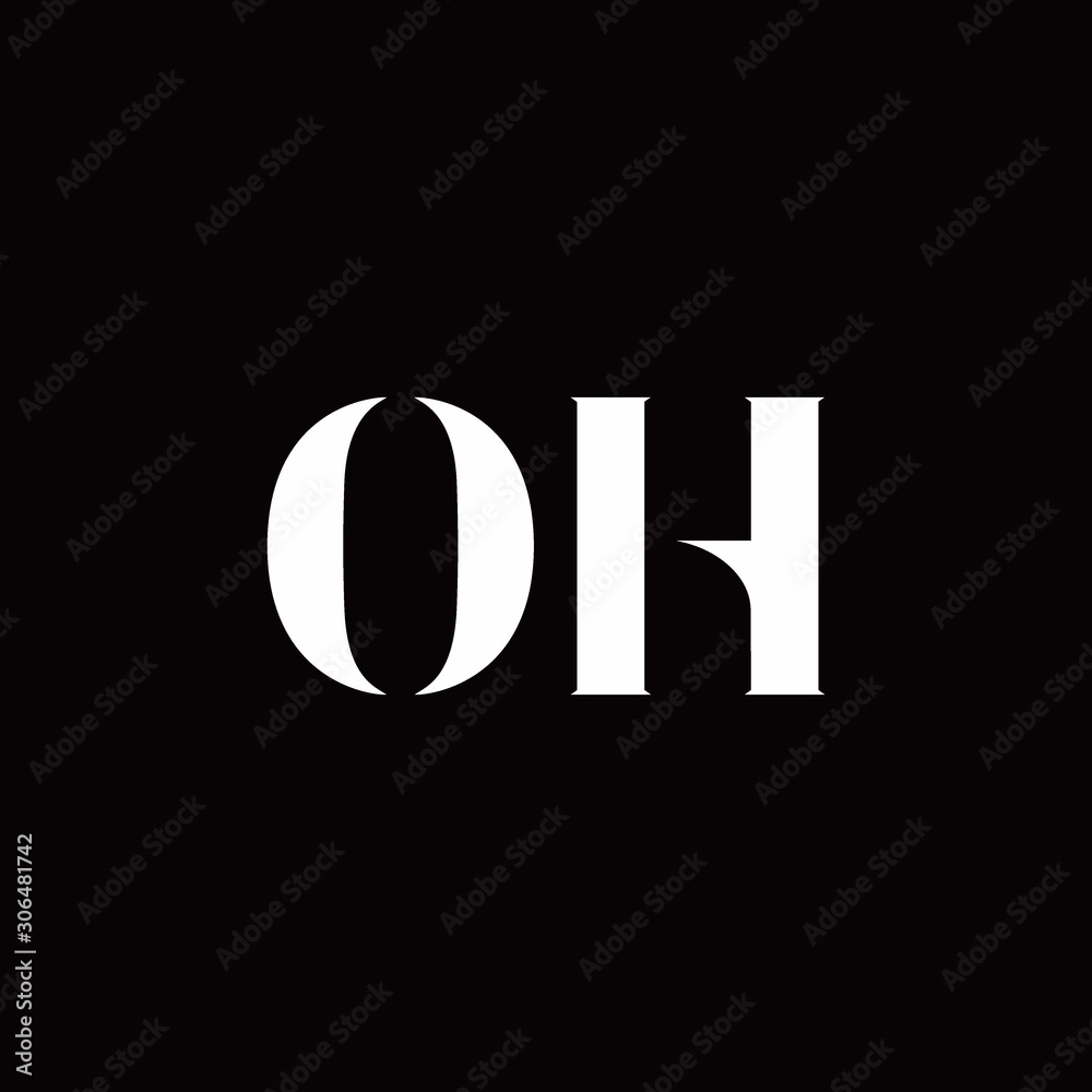 OH Logo Letter Initial Logo Designs Template