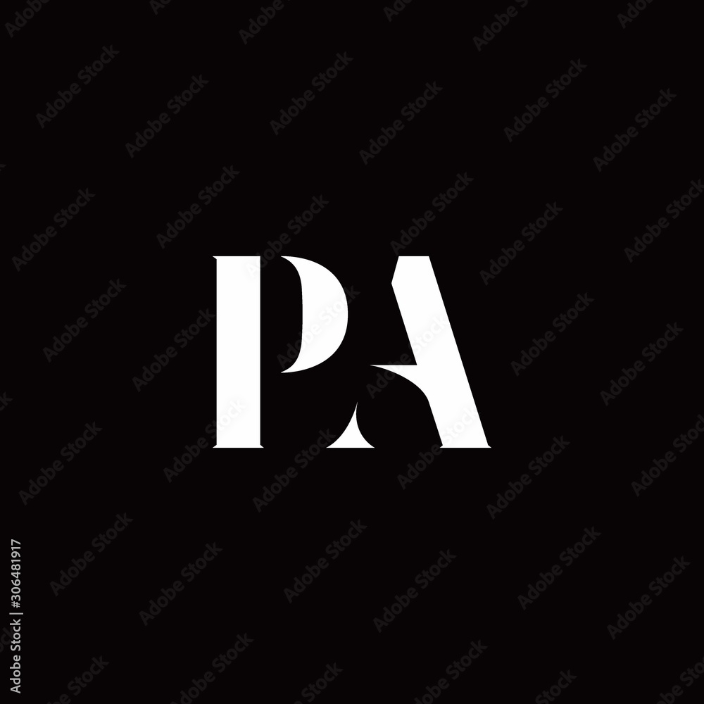 PA Logo Letter Initial Logo Designs Template - obrazy, fototapety, plakaty 