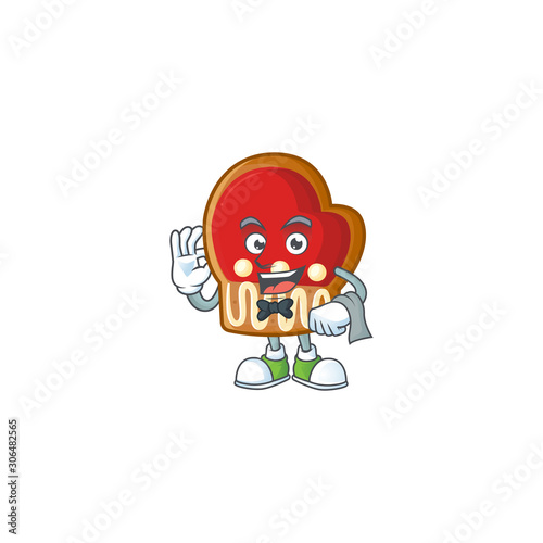 Gloves cookies Character on A stylized Waiter look