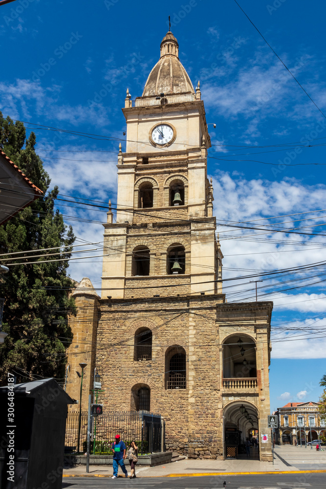 Cochabamba, Bolivia 10-19-2019. Church in Cochabamba Bolivia