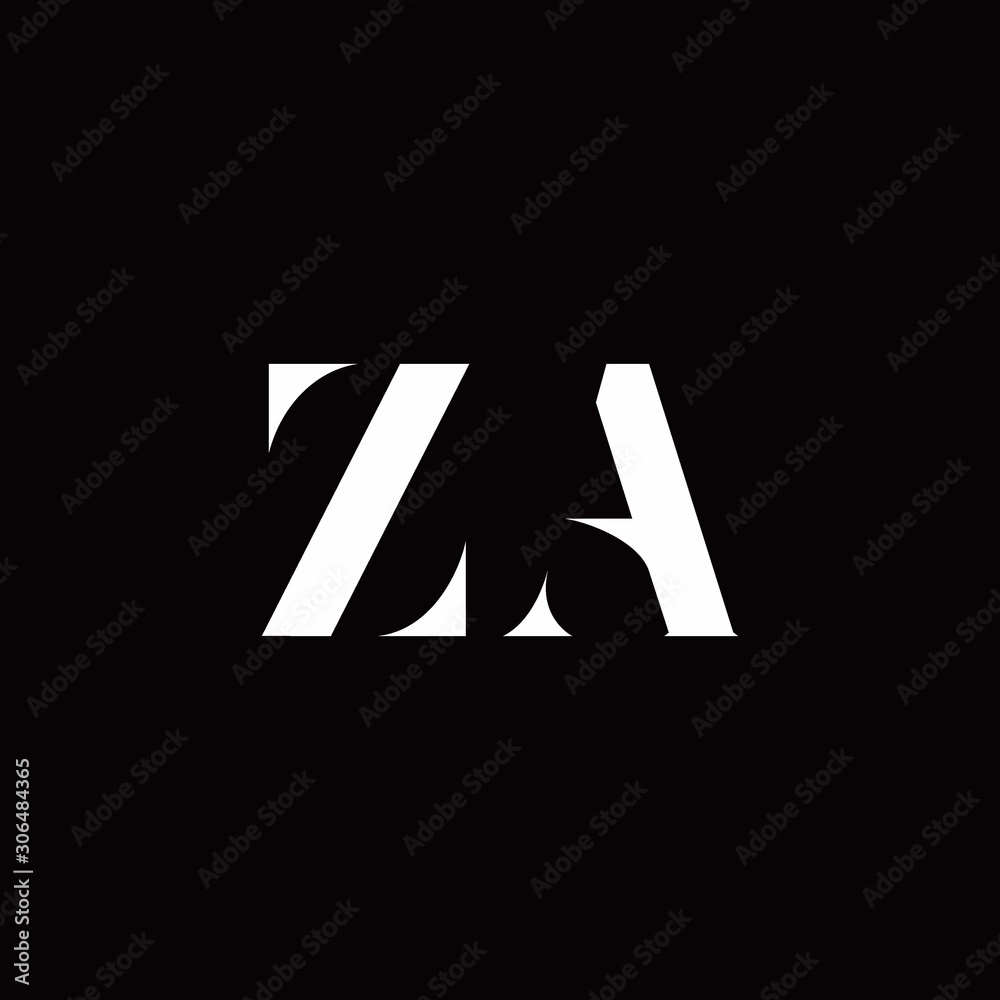 Fototapeta premium ZA Logo Letter Initial Logo Designs Template
