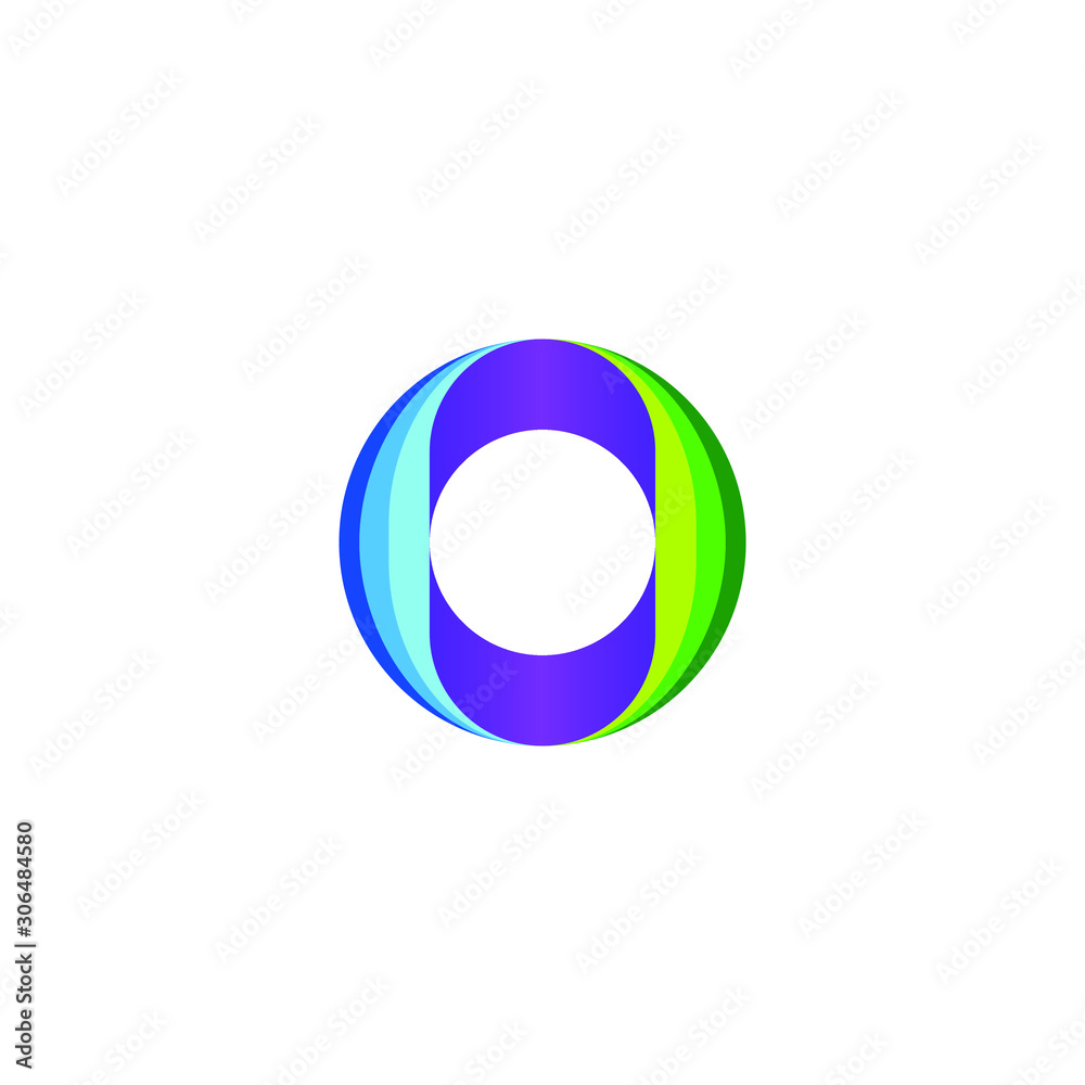 the letter O logo or the circle icon with a 3D shape the letter O logo or the circle icon with a 3D shape