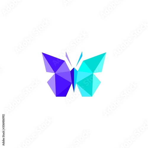 Free Download butterflynpolygonal icon vector design - GFXLoad