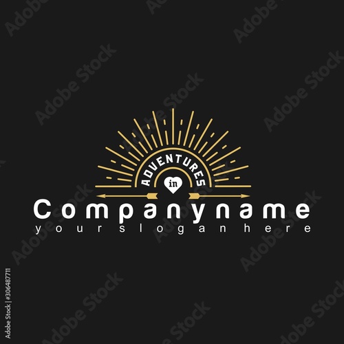 Simple logo adventure, with a simple, elegant and attractive design