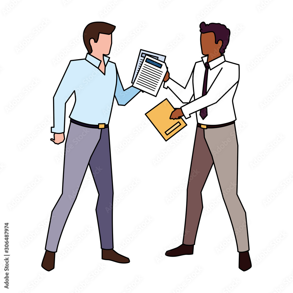 businessmen with standing on white background businessmen with standing on white background
