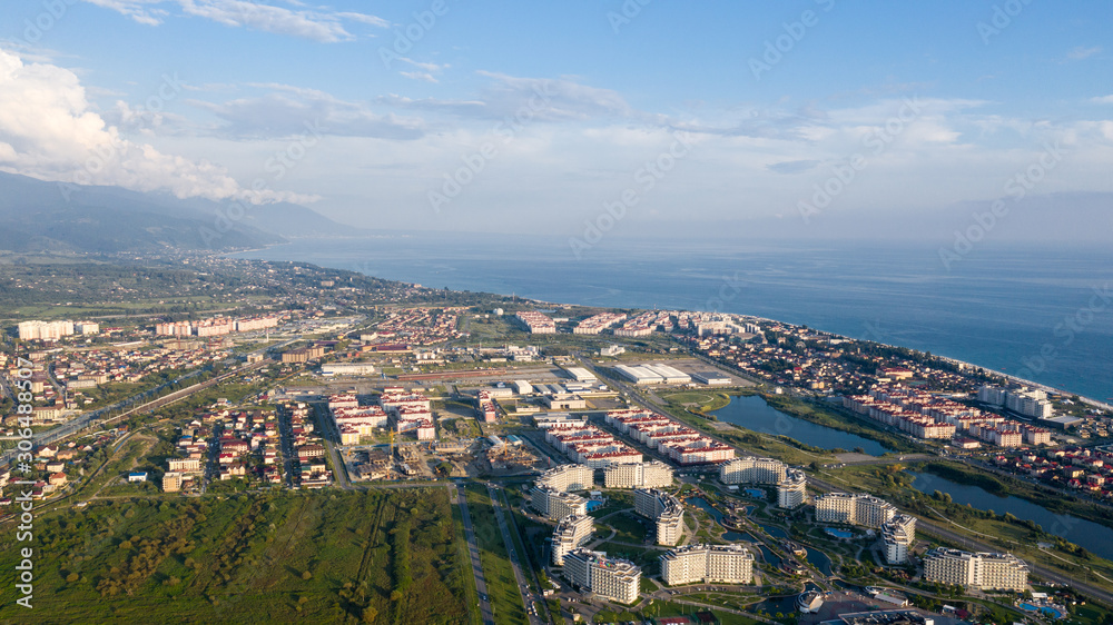 aerial view of the city sochi