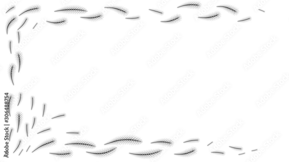 Obraz premium grass flower group drawing on white background