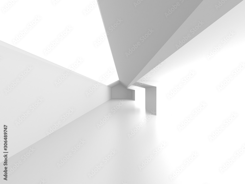 Futuristic White Architecture Design Background Futuristic White Architecture Design Background