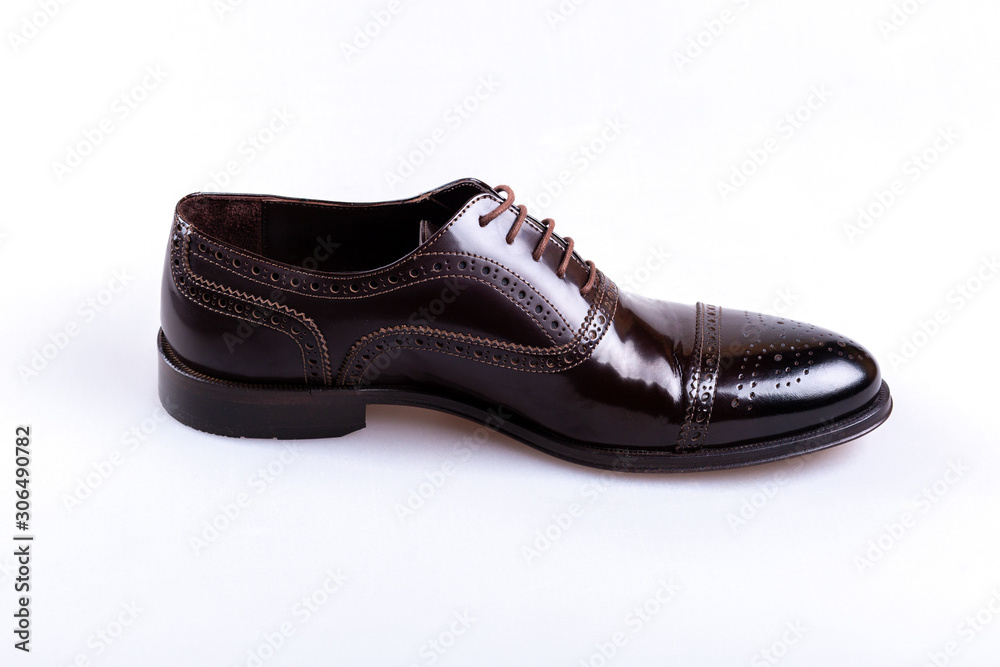 pair of black shoes isolated on white background pair of black shoes isolated on white background