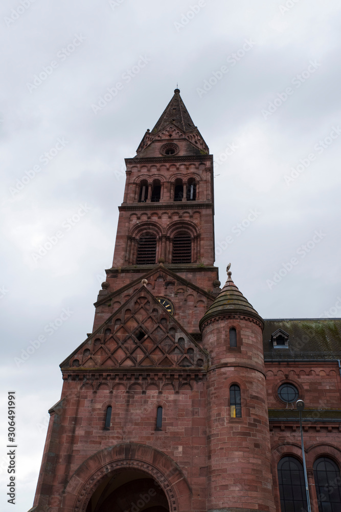 church of Munster in Alsace in France in the Vosges