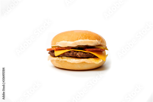 hamburger isolated on white background