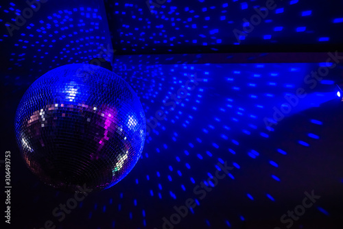 disco ball on abstract background