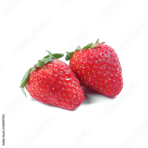 Fresh strawberry isolated on white background