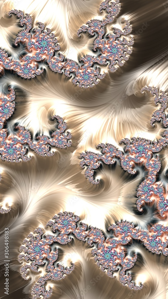 Artfully 3D rendering fractal background Artfully 3D rendering fractal background