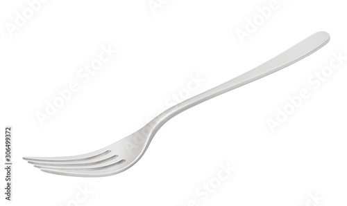 steel fork on white background.Entire image in sharpness.
