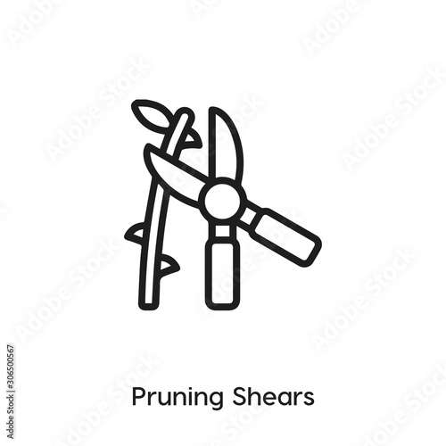pruning shears icon vector sign symbol