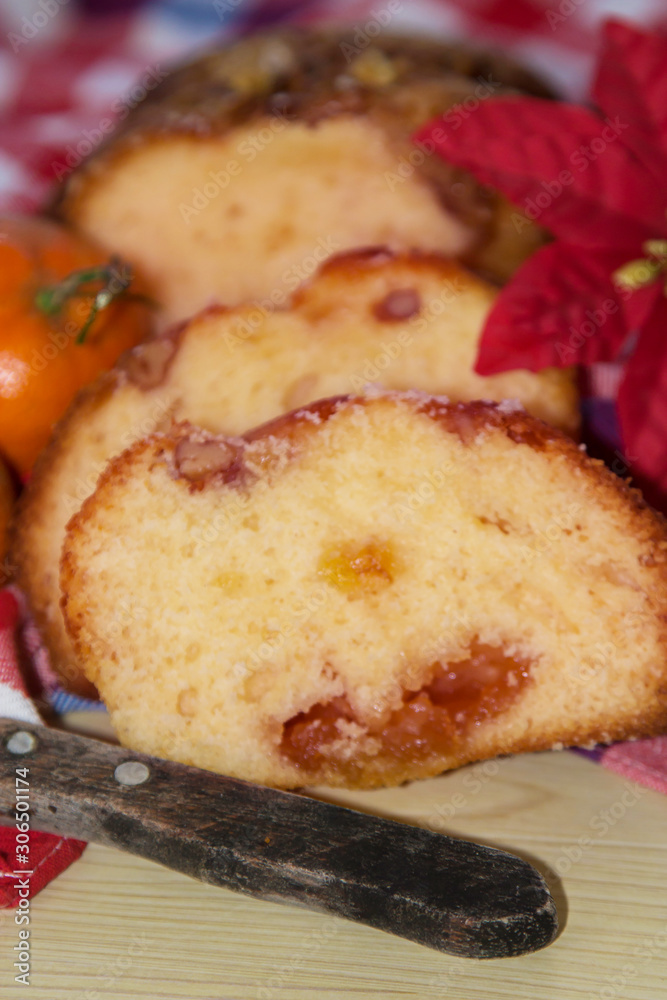 Christmas cake with nuts and orange Christmas cake with nuts and orange
