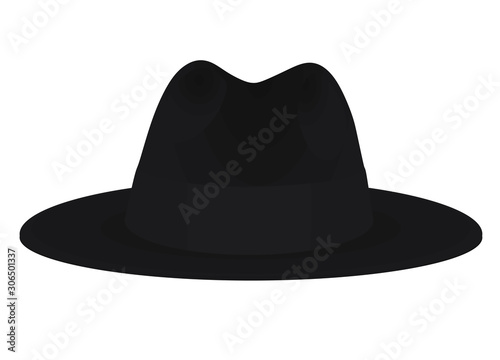 Black hat. vector illustration