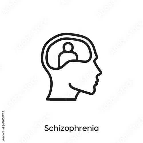 schizophrenia icon vector sign symbol