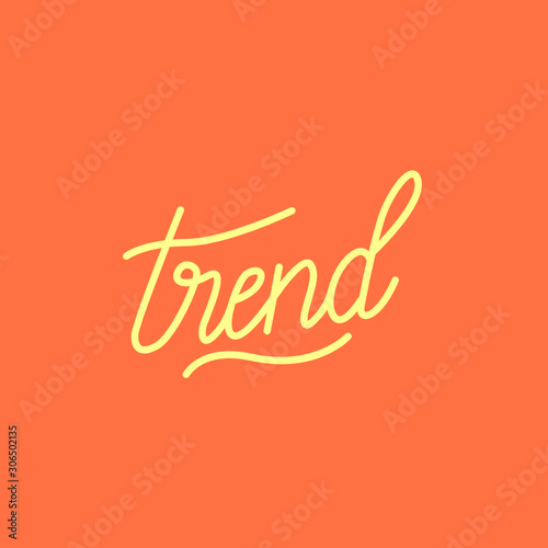 Trend handwriting, logo, monoline, calligraphic, Vector