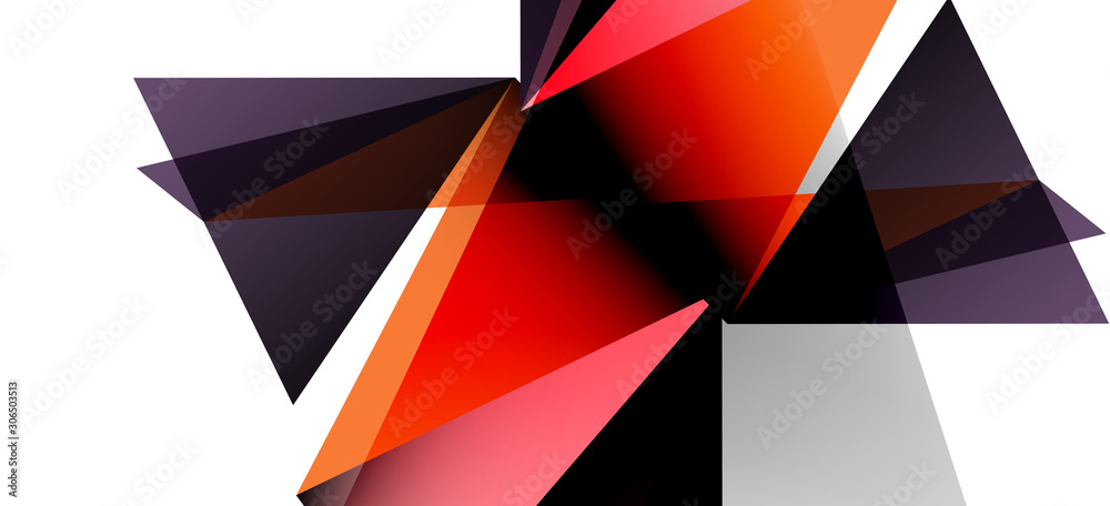 Triangle geometric background in trendy style on light background. Retro vector illustration. Colorful bright. Trendy modern style. Vector business illustration.