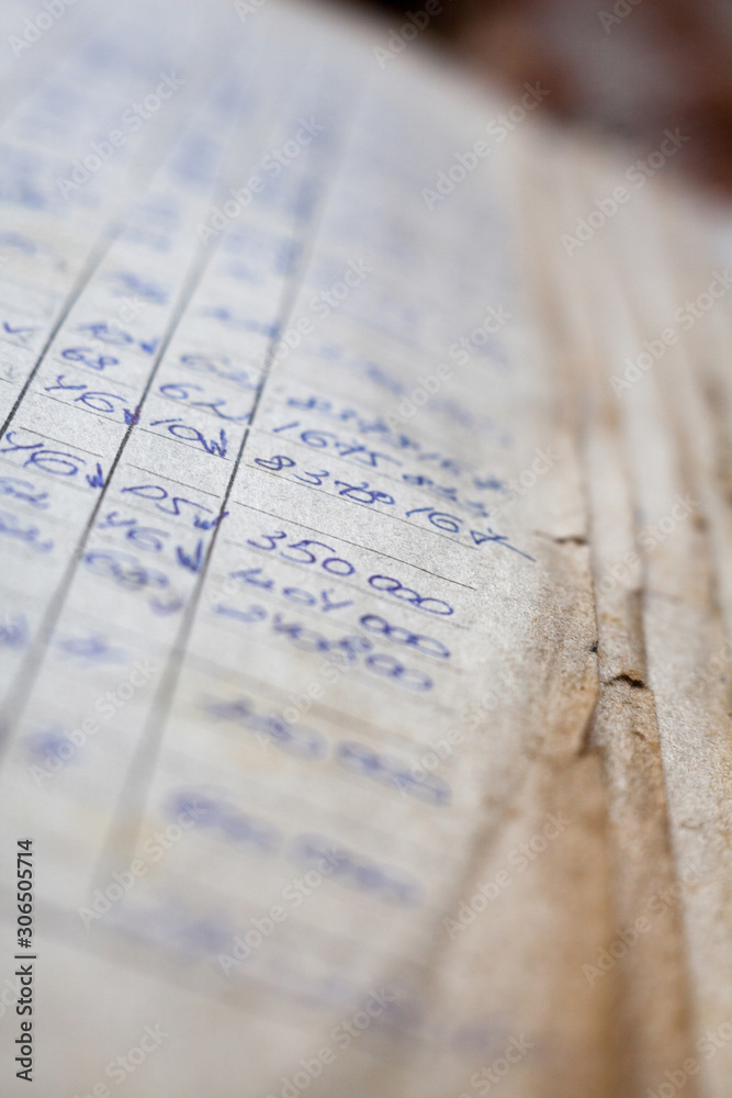 Old paper documents in the archive Old paper documents in the archive