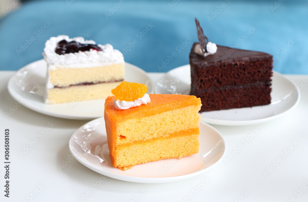 Slices of cake