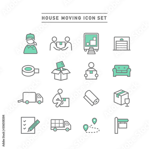 HOUSE MOVING ICON SET