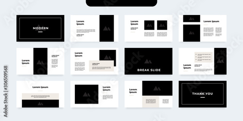 minimal style presentation template photo