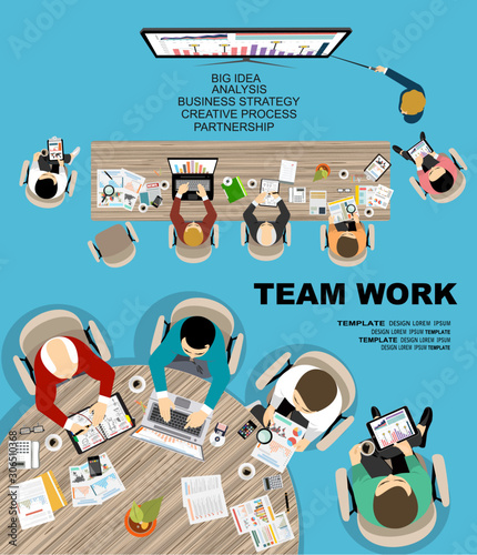 Flat design illustration concepts for business analysis and planning, consulting, team work, project management, financial report and strategy . Concepts web banner and printed materials.